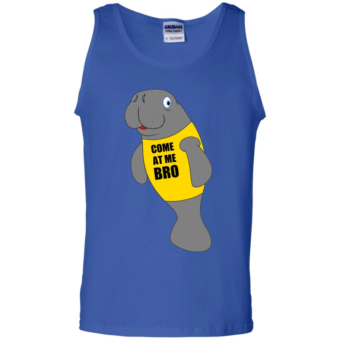 Manatee Novelty Come At Me Bro T-shirt Royal