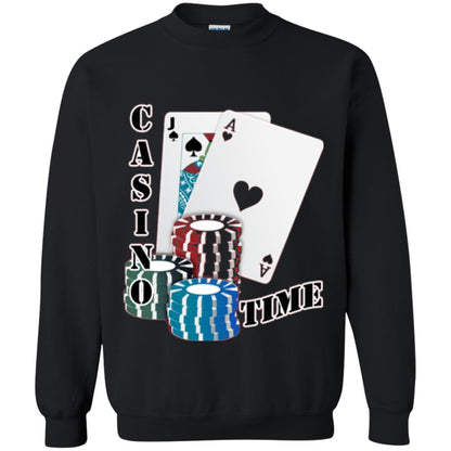 Fun Gambling T-shirt Casino Time Black