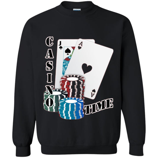 Fun Gambling T-shirt Casino Time Black