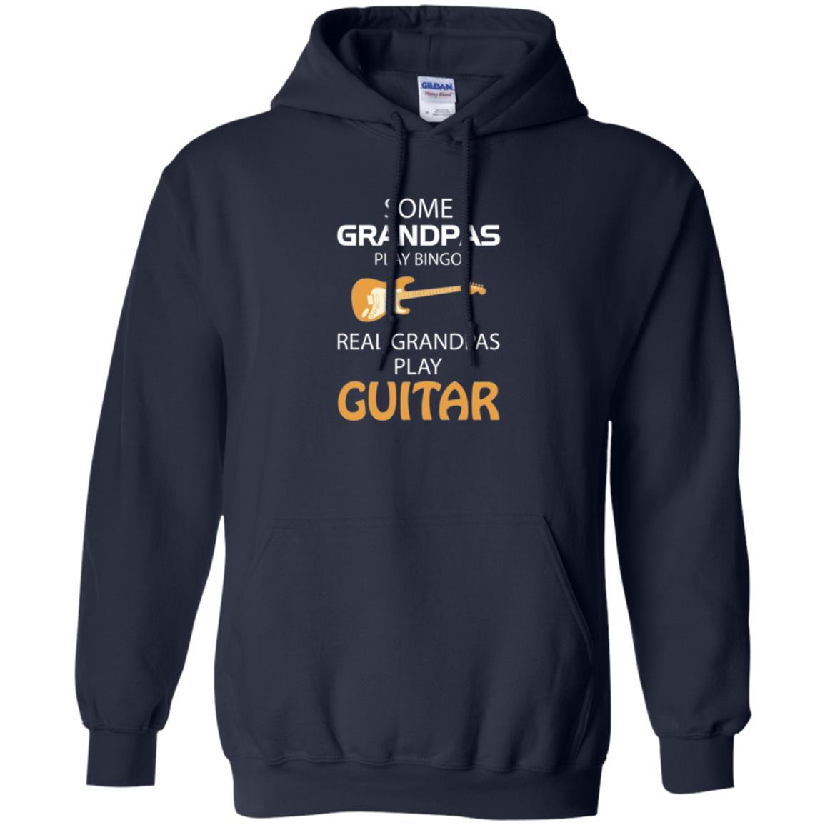 Papa T-shirt Some Grandpas Play Bingo Real Grandpas Play Guitar Navy
