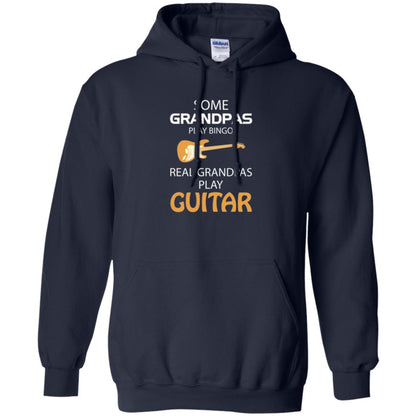 Papa T-shirt Some Grandpas Play Bingo Real Grandpas Play Guitar Navy
