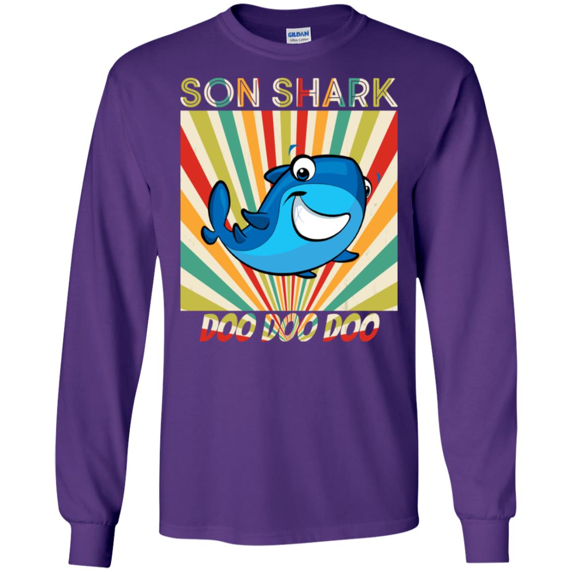 Son Shark Doo Doo Doo Family Shark Gift Shirt Purple