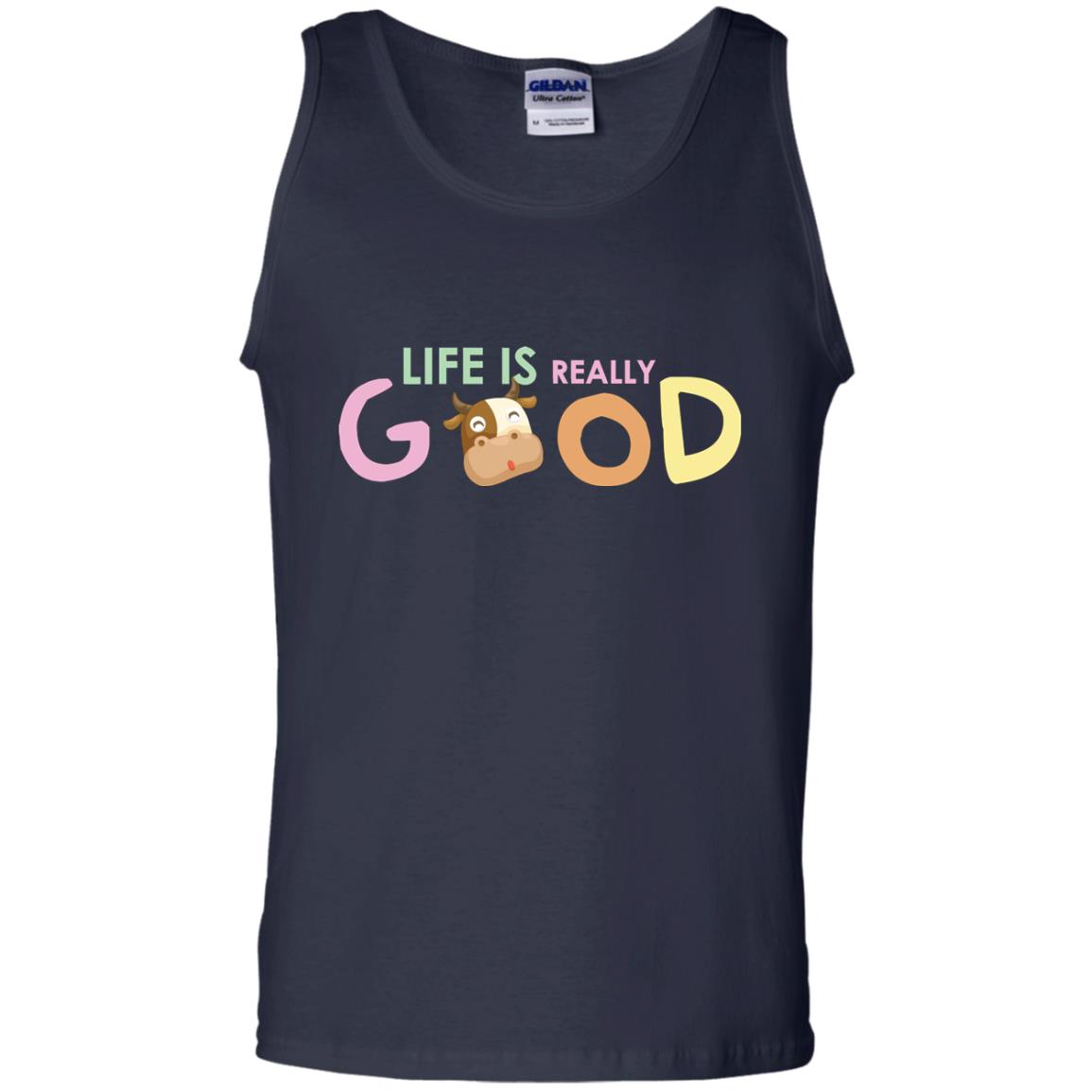 Life Is Really Good With My Cute Cow T-shirt Navy