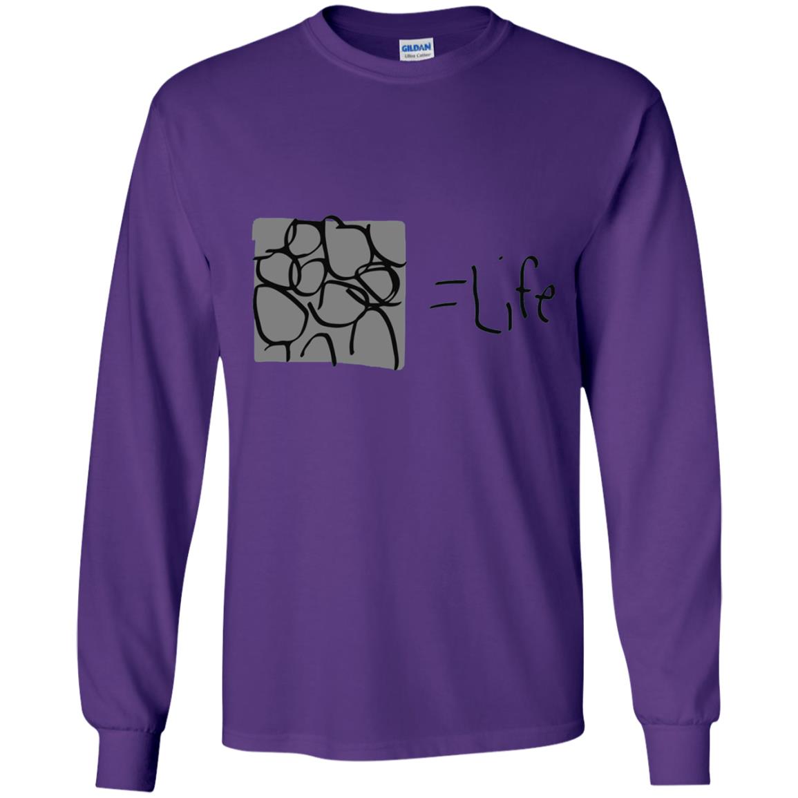 Cobblestone Equals Life Video Game Gamers Shirt Purple
