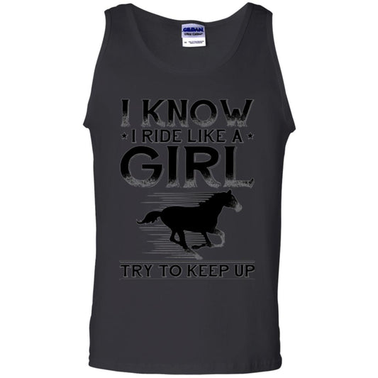 Horse Lovers T-shirt I Know I Ride Like A Girl Black