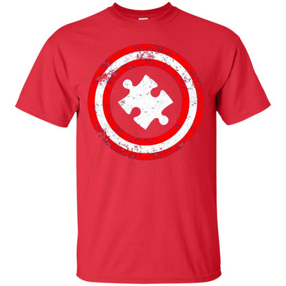 Captain Autism Superhero Autism Awareness Shirt Red