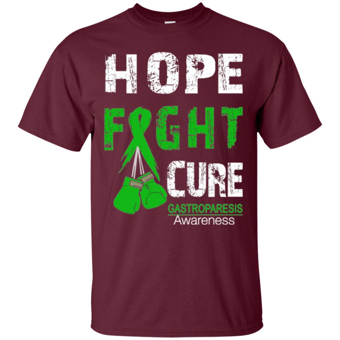 Gastroparesis Awareness T-shirt Hope Fight Cure Gastroparesis Awareness Maroon