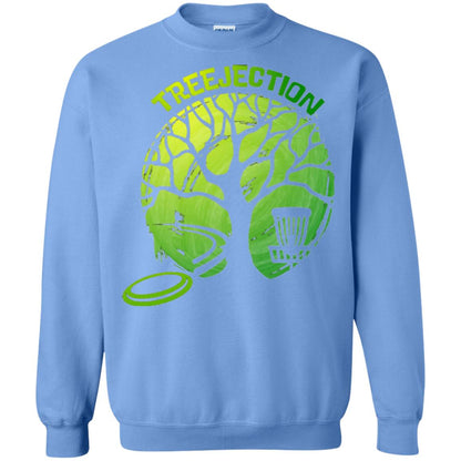 Funny Disc Golf T-shirt Treejection Carolina Blue