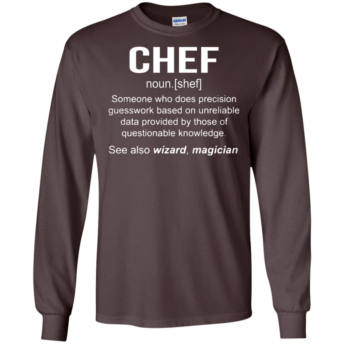 Funny Chef Meaning Shirt Chef Noun Definition Dark Chocolate