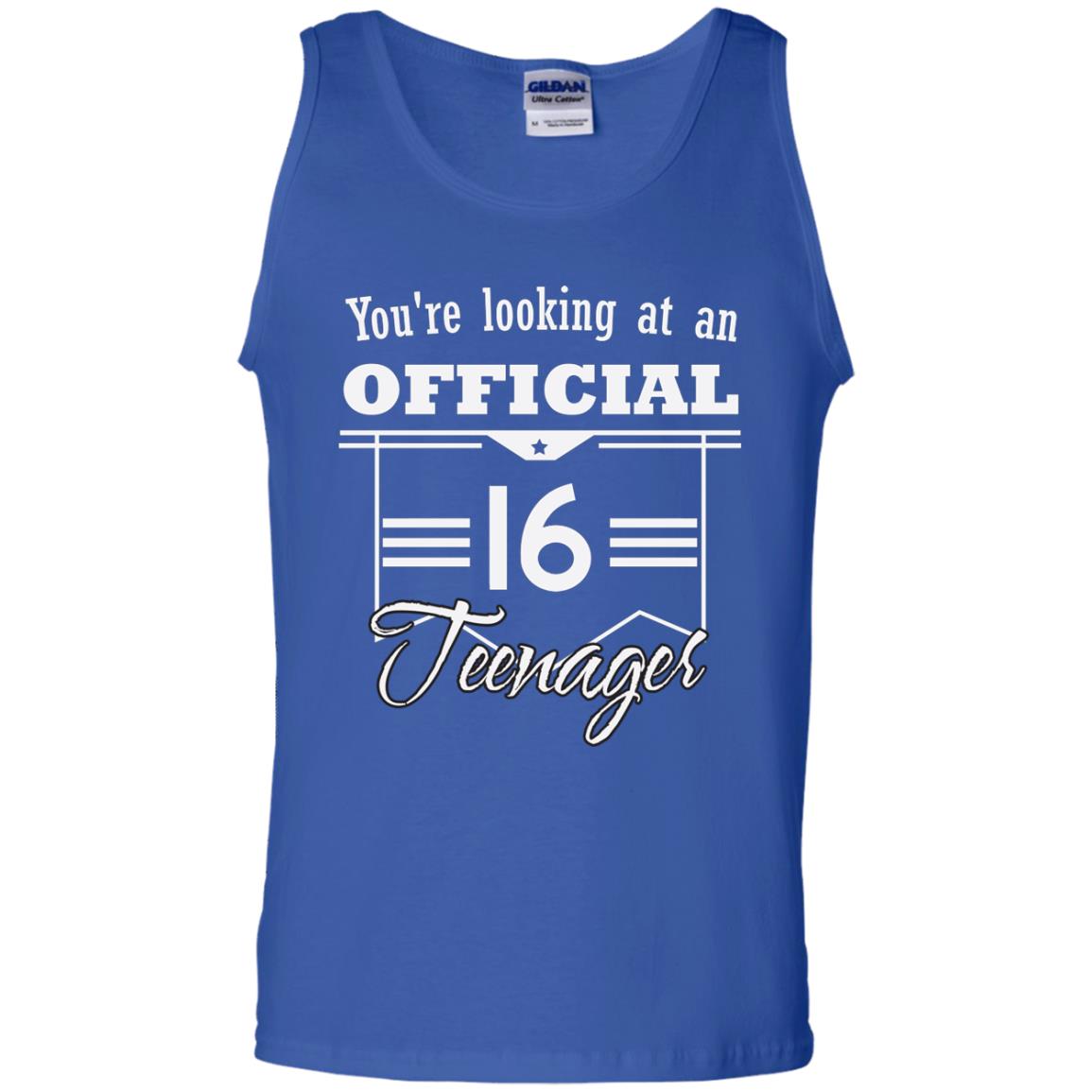You're Looking At An Official 16 Teenager 16th Birthday Shirt Royal
