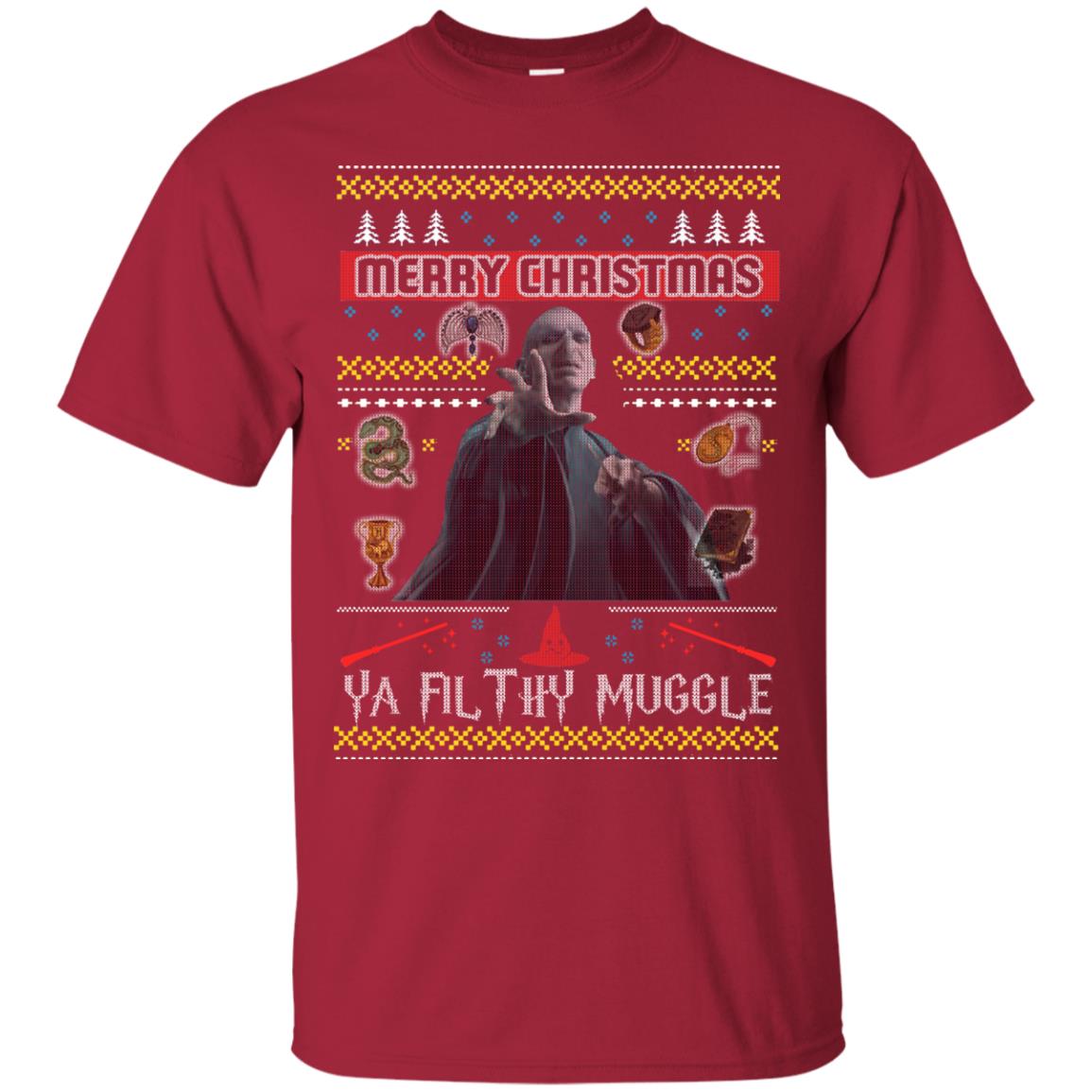 Merry Christmas Ya Filthy Muggle Harry Potter Fan T-shirtG200 Gildan Ultra Cotton T-Shirt