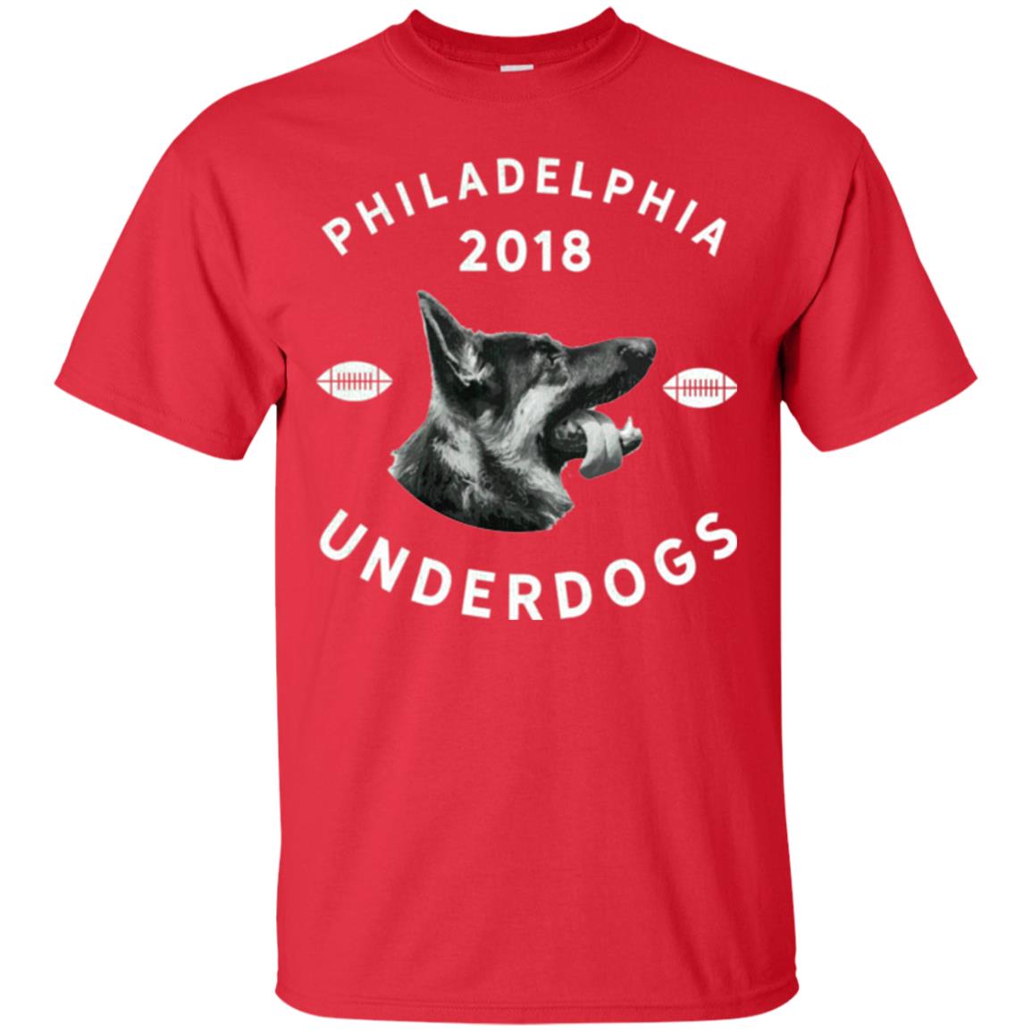 Dog Lover T-shirt Philly Philadelphia Underdogs 2018 Game Day Red