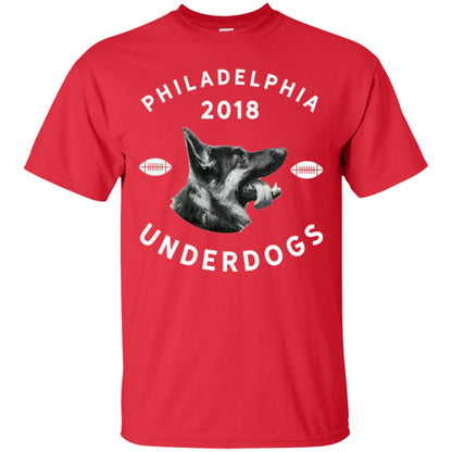 Dog Lover T-shirt Philly Philadelphia Underdogs 2018 Game Day Red