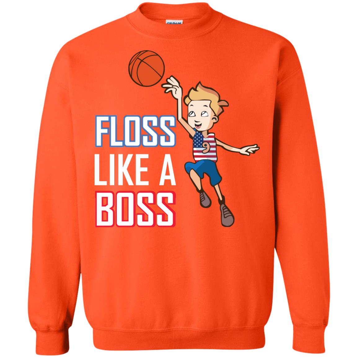 Floss Like A Boss Shirt For Basketball Players Orange