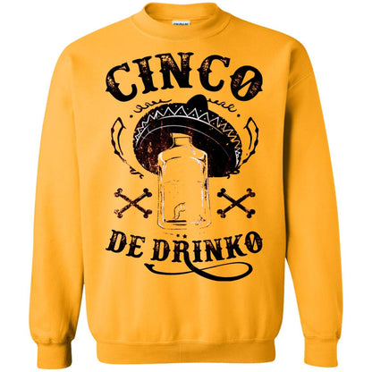 Badass Cinco De Drinko T-shirt Funny Cinco De Mayo Gold