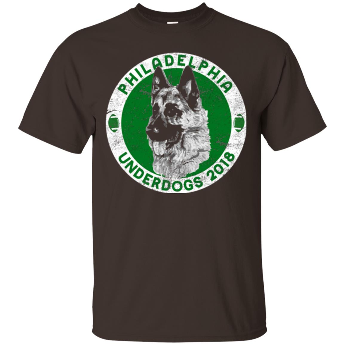 Dog Lover T-shirt Philadelphia Underdogs 2018 Distressed Dark Chocolate