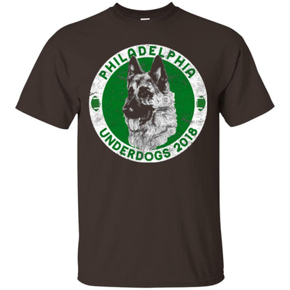 Dog Lover T-shirt Philadelphia Underdogs 2018 Distressed Dark Chocolate