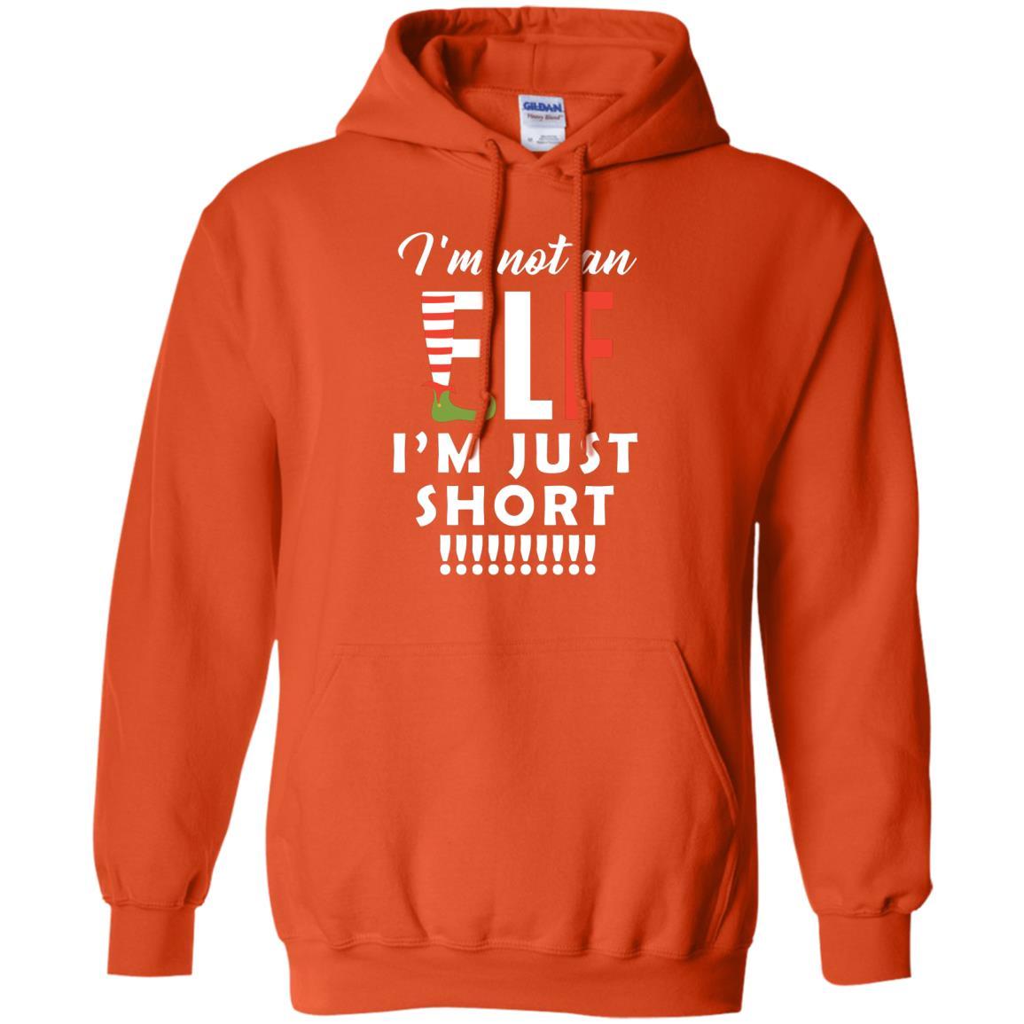 Christmas T-shirt I'm Not An Elf I'm Just Short Orange