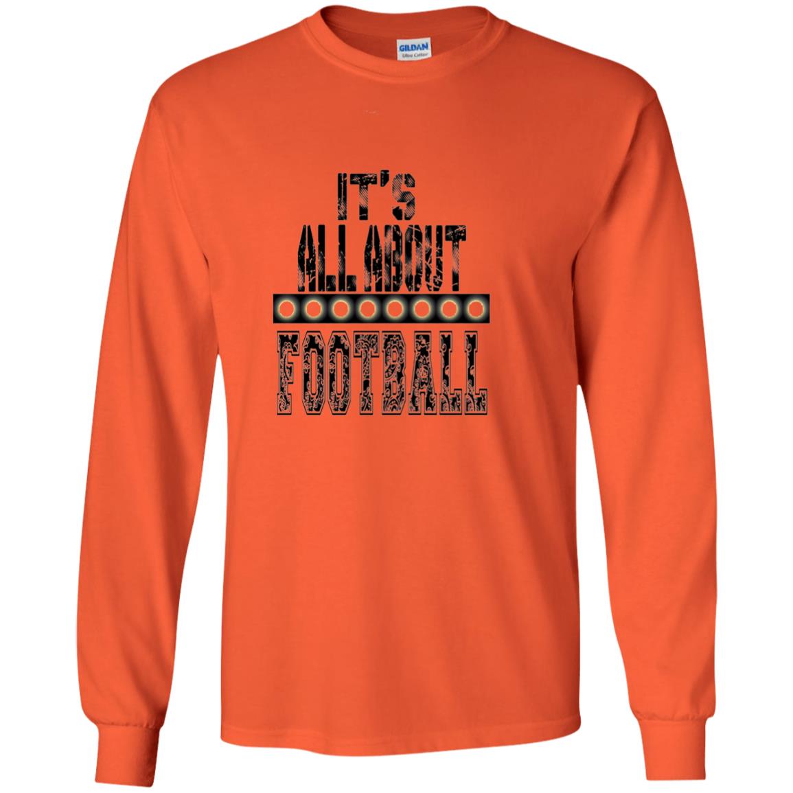Football Lover T-shirt It_s All About Football Orange