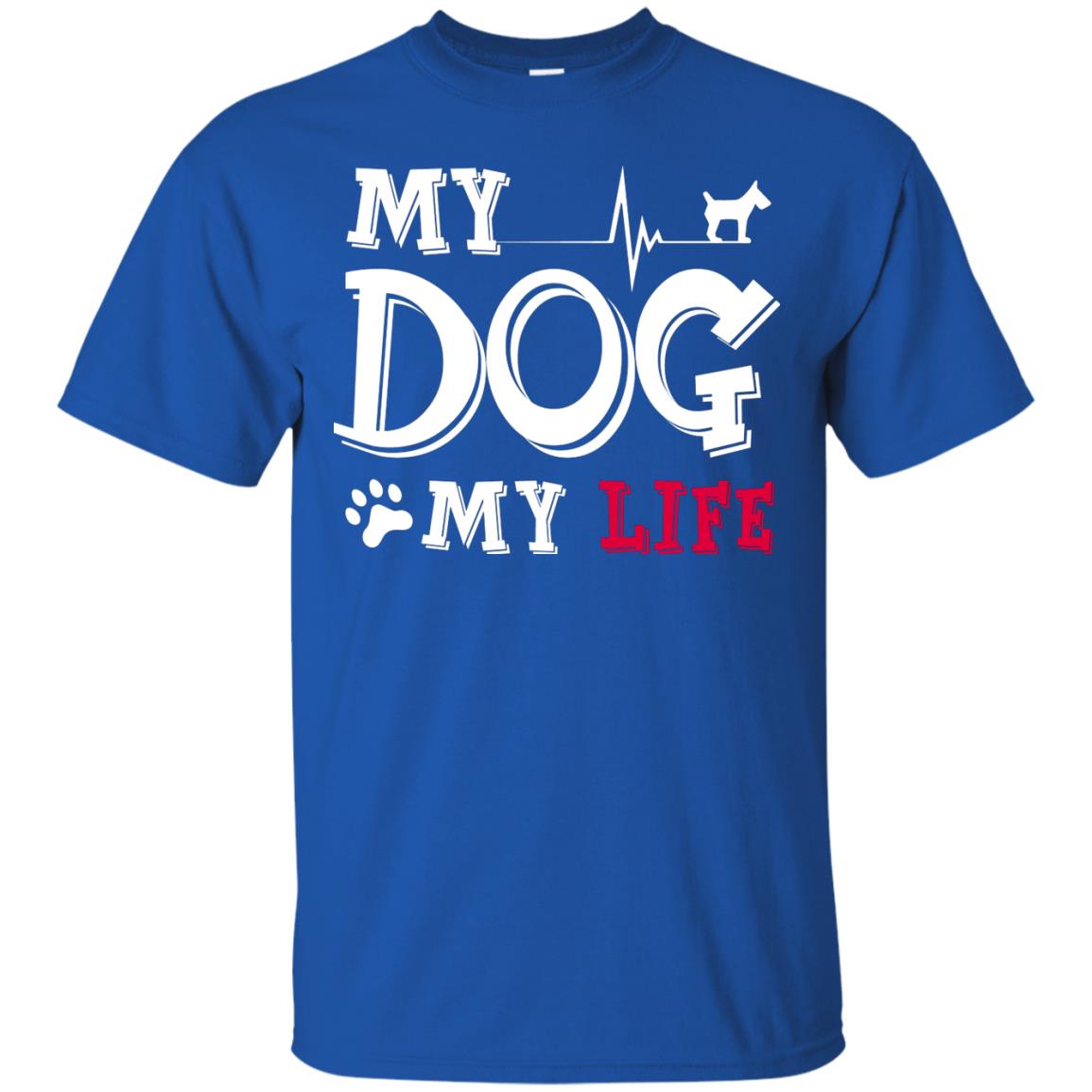 Dog Lovers T-shirt My Dog My Life Royal