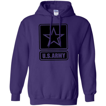 Us Army Black Logo United States Design T-shirt Purple