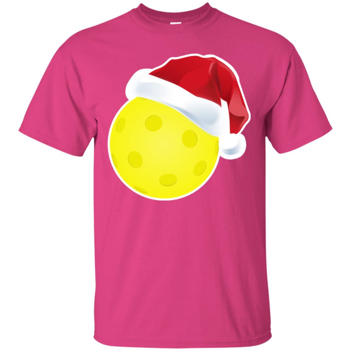Pickleball With Santa Claus Hat X-mas Shirt For Pickleball Lovers Heliconia
