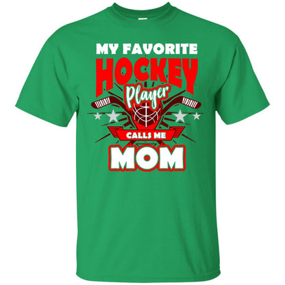 My Favorite Hockey Player Call Me Mom Hockey Mommy Shirt Irish Green