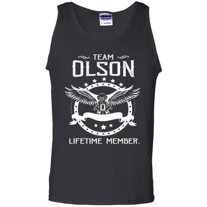 Family T-shirt Team Olson Lifetime Member Black