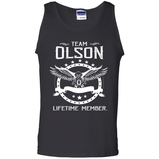 Family T-shirt Team Olson Lifetime Member Black