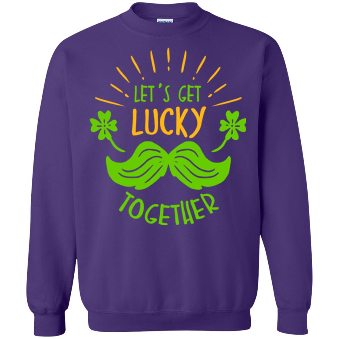 Saint Patrick's Day T-shirt Let's Get Lucky Together Purple