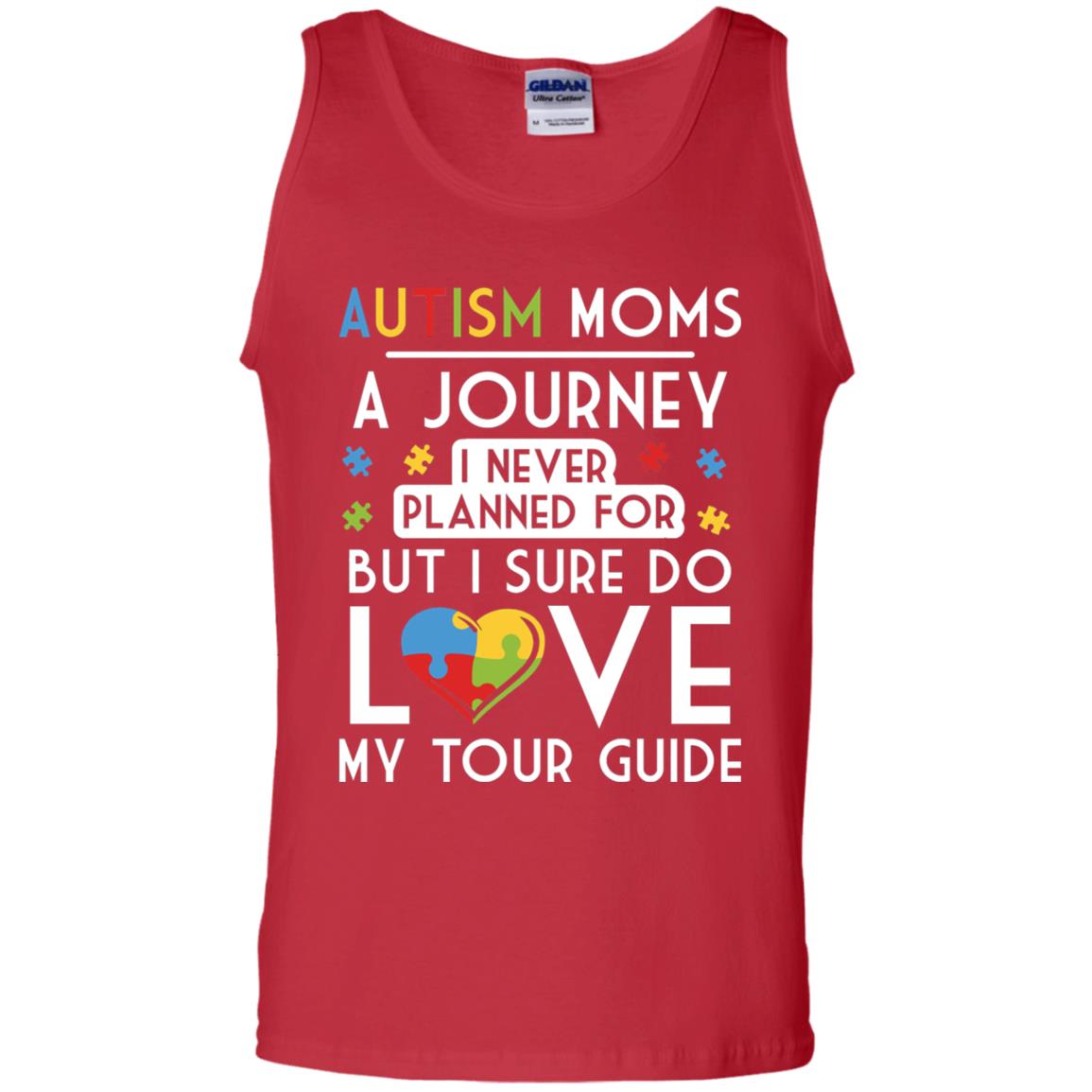 Autism Mom Shirt Autism Mom A Journey Of Love Red