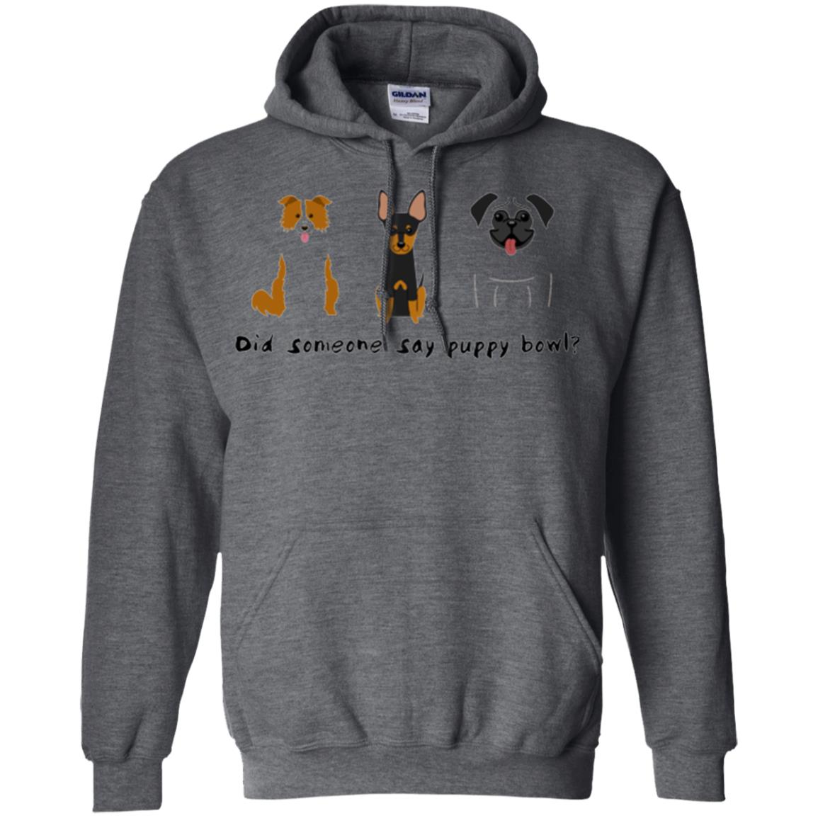 Puppy Bowl Football Funny Dog T-shirt Dark Heather