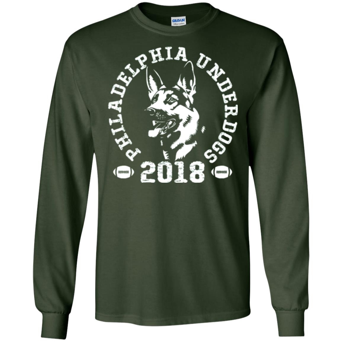 Dog Lover T-shirt Philadelphia Underdogs T-shirt Forest Green