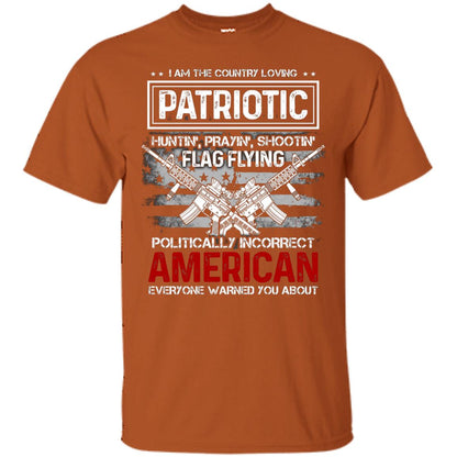 Politically Incorrect American Everyone Warned You About Military Shirt Texas Orange