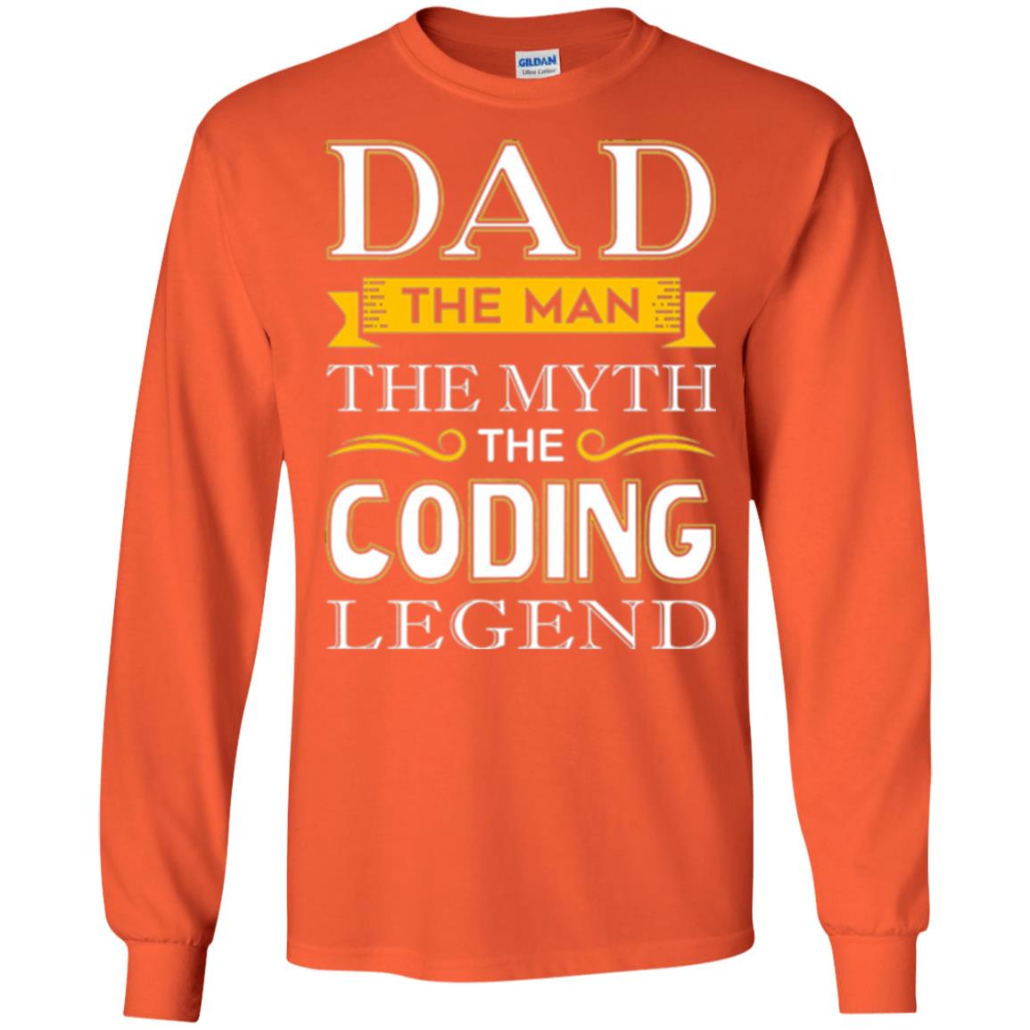 Daddy T-shirt The Man The Myth Colding Legend Orange