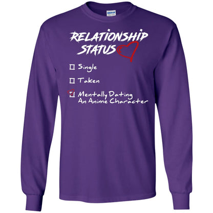 Relationship Status Mentally Dating An Anime Character Gift Shirt For Anime Lover