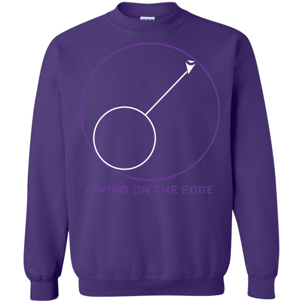 Gamer T-shirt Living On The Edge Run From The Storm Purple