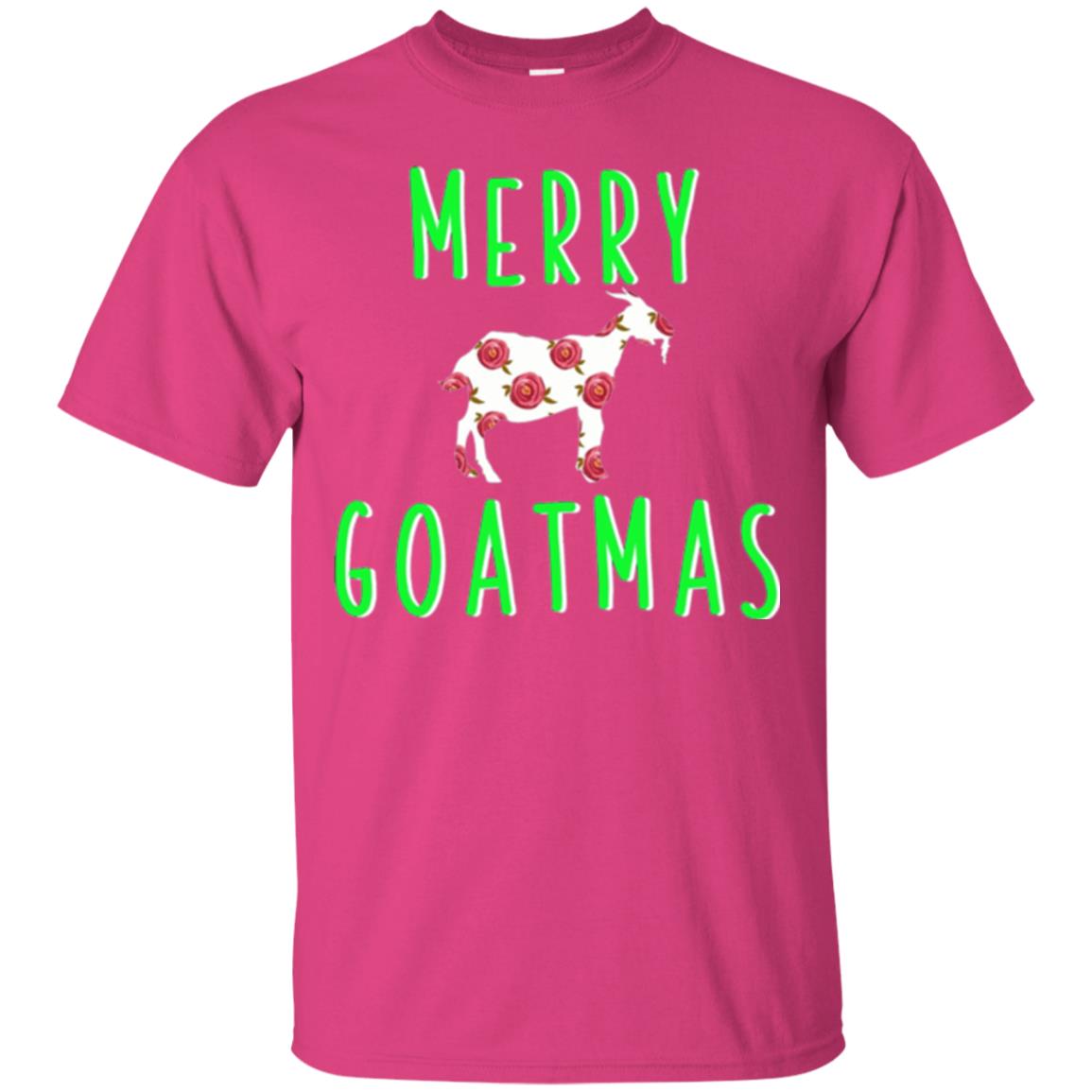 Goat Lovers T-shirt Merry Goatmas Heliconia