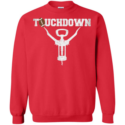 Football T-shirt Touchdown Funny Football Wine Lovers Red