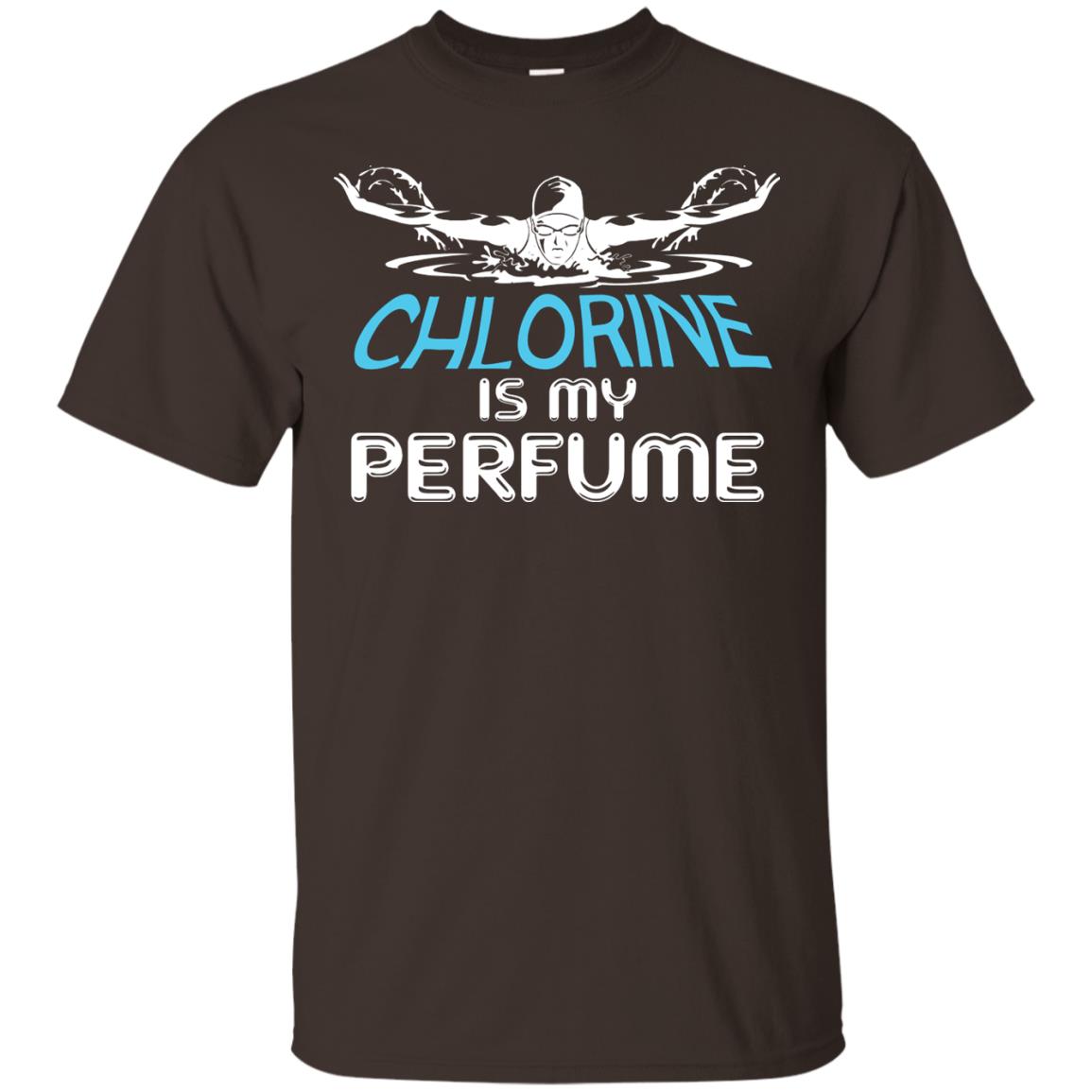 Swimmer T-shirt Chlorine Is My Perfume Dark Chocolate