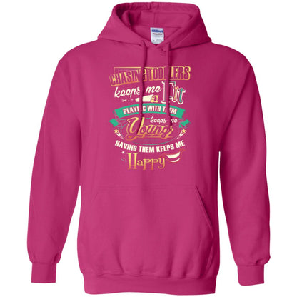 Chasing Toddlers Keeps Me Fit Shirt Heliconia