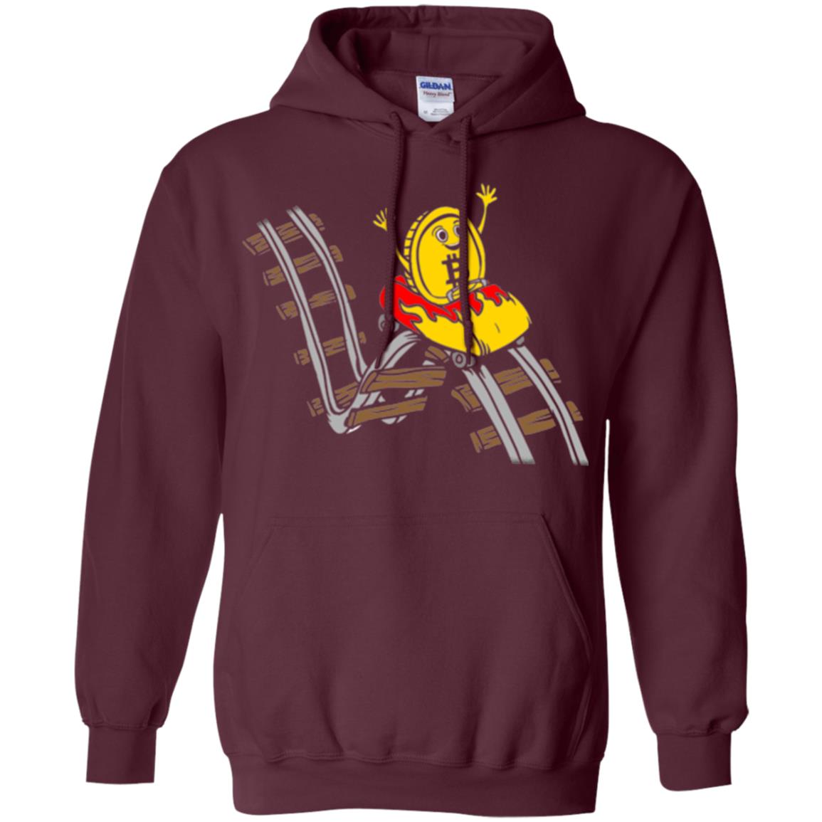 Bitcoin Rollercoaster T-shirt Maroon