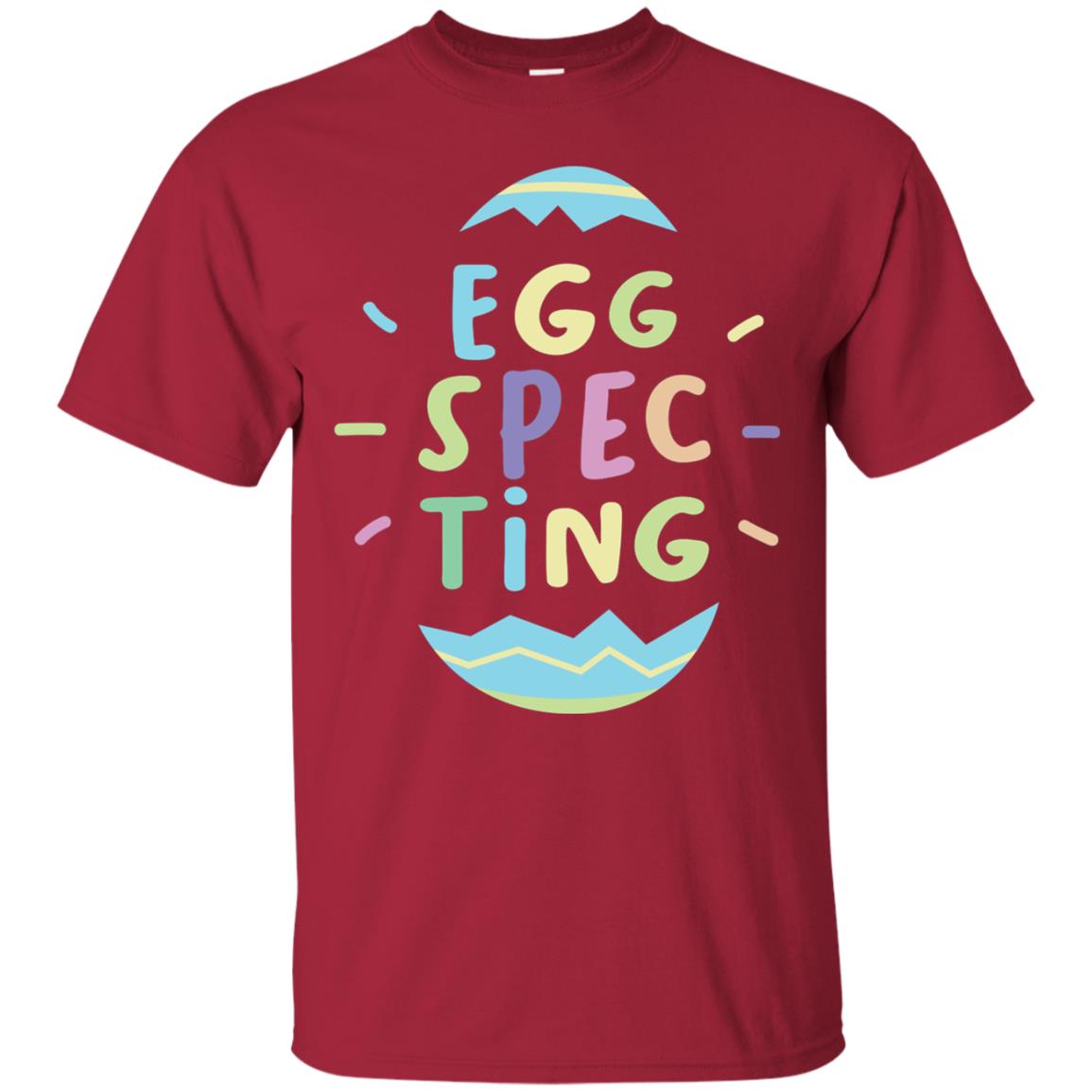 Eggspecting Funny Pregnancy Pregnant Easter Shirt Cardinal