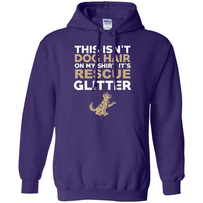 Not Hair Rescue Glitter Funny Dog Lover T-shirt Purple