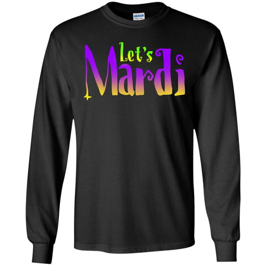 Mardi Gras T-shirt Let's Mardi Black
