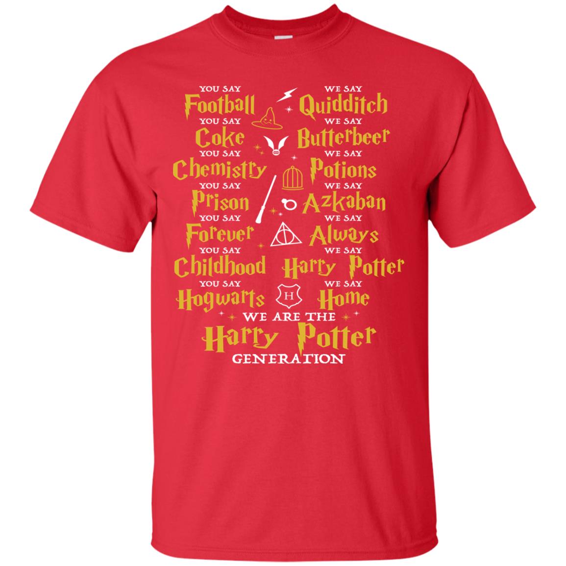 We Are The Harry Potter Generation Movie Fan T-shirt Red