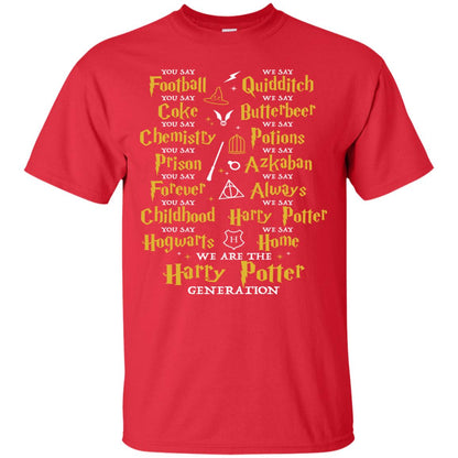 We Are The Harry Potter Generation Movie Fan T-shirt Red