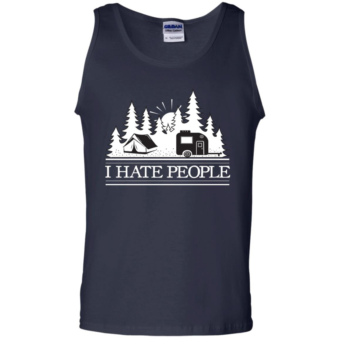 I Hate People Camping Lover Shirt Navy