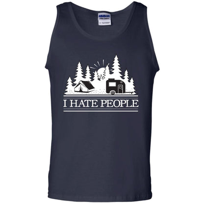 I Hate People Camping Lover Shirt Navy