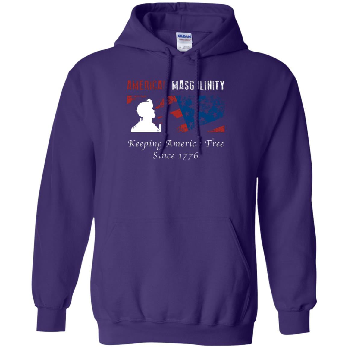 American Masgulinity Keeping America Free Since 1776 Shirt Purple